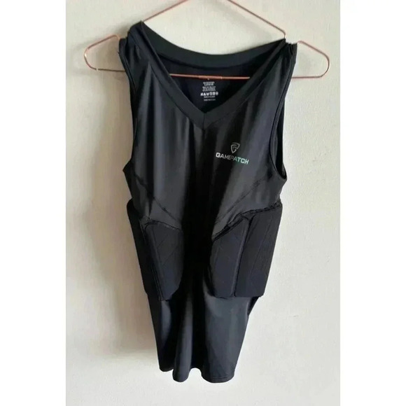 Gamepatch Sleeveless Padded Compression Top Upper Body Support Black Sz S/M - Picture 2 of 6
